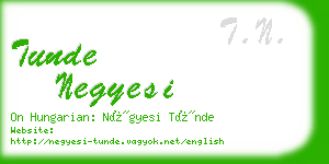 tunde negyesi business card